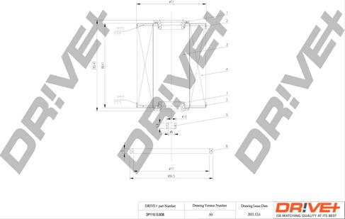 Dr!ve+ DP1110.13.0036 - Fuel filter autospares.lv