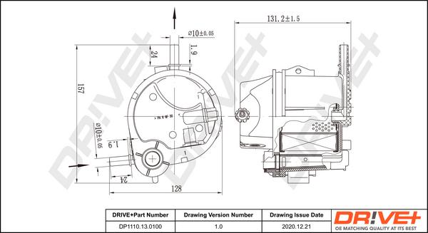 Dr!ve+ DP1110.13.0100 - Fuel filter autospares.lv