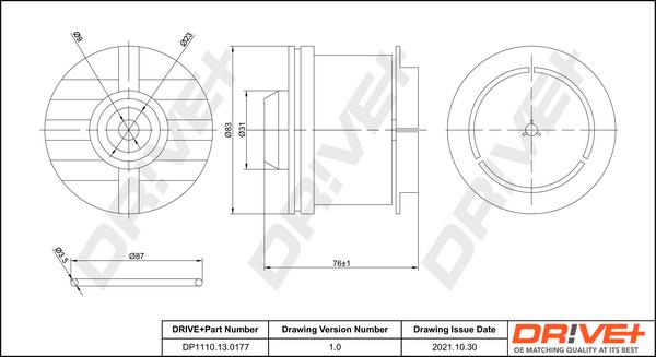 Dr!ve+ DP1110.13.0177 - Fuel filter autospares.lv