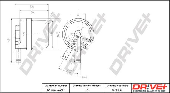 Dr!ve+ DP1110.13.0321 - Fuel filter autospares.lv