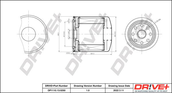 Dr!ve+ DP1110.13.0250 - Fuel filter autospares.lv