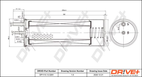 Dr!ve+ DP1110.13.0281 - Fuel filter autospares.lv