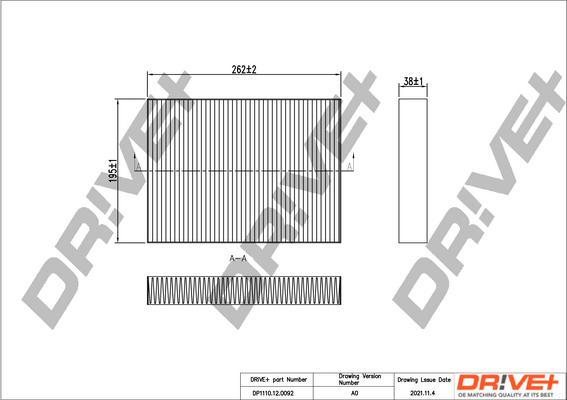 Dr!ve+ DP1110.12.0092 - Filter, interior air autospares.lv