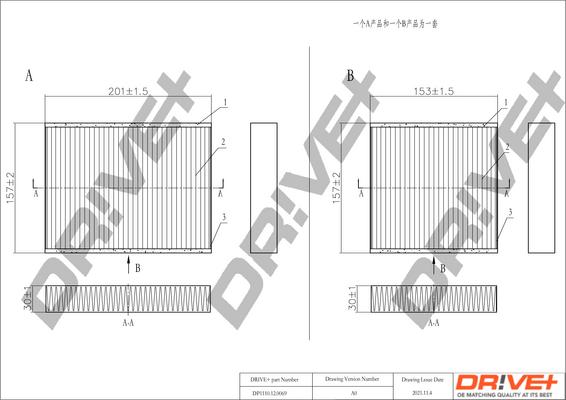 Dr!ve+ DP1110.12.0069 - Filter, interior air autospares.lv