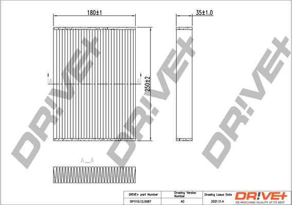 Dr!ve+ DP1110.12.0087 - Filter, interior air autospares.lv