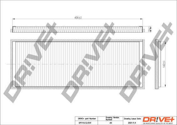 Dr!ve+ DP1110.12.0101 - Filter, interior air autospares.lv