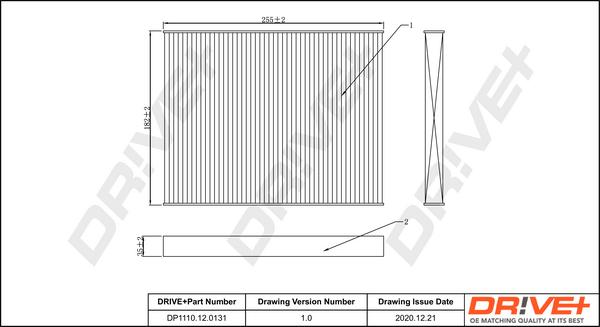 Dr!ve+ DP1110.12.0131 - Filter, interior air autospares.lv