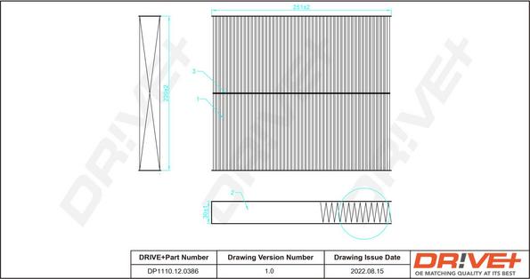 Dr!ve+ DP1110.12.0386 - Filter, interior air autospares.lv