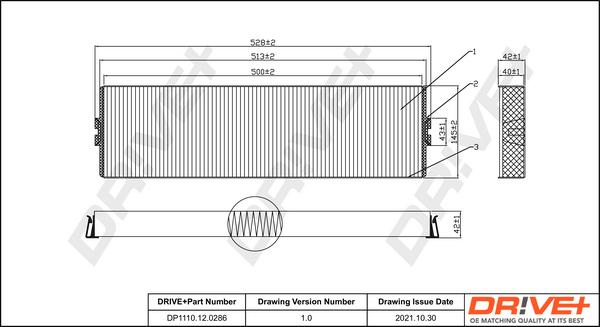 Dr!ve+ DP1110.12.0286 - Filter, interior air autospares.lv