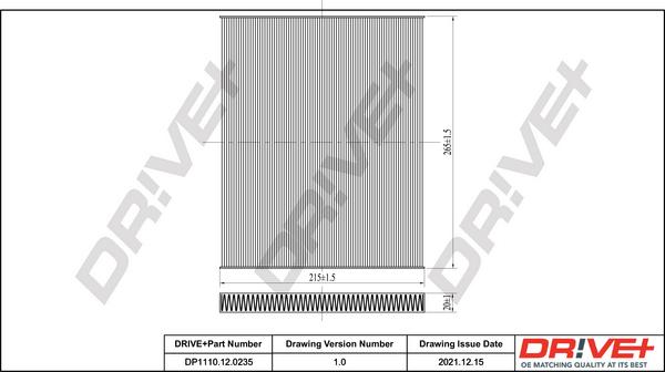 Dr!ve+ DP1110.12.0235 - Filter, interior air autospares.lv