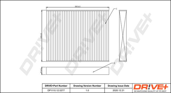 Dr!ve+ DP1110.12.0277 - Filter, interior air autospares.lv