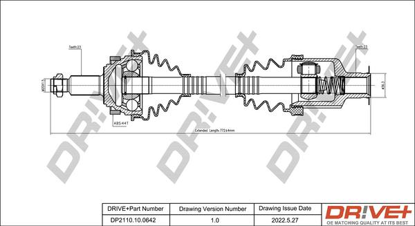 Dr!ve+ DP2110.10.0642 - Drive Shaft autospares.lv