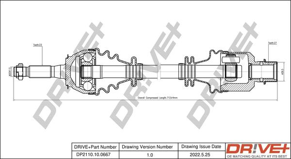 Dr!ve+ DP2110.10.0667 - Drive Shaft autospares.lv