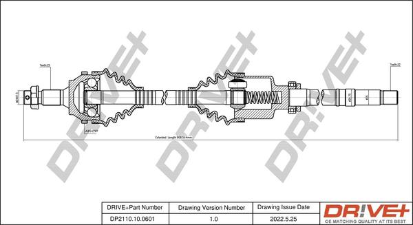 Dr!ve+ DP2110.10.0601 - Drive Shaft autospares.lv