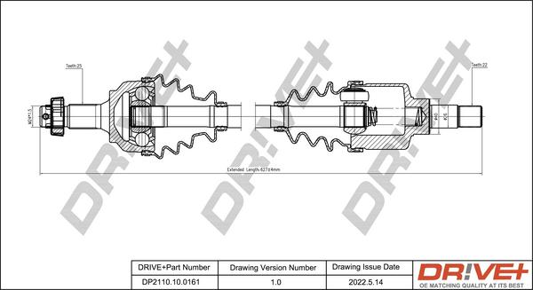 Dr!ve+ DP2110.10.0161 - Drive Shaft autospares.lv