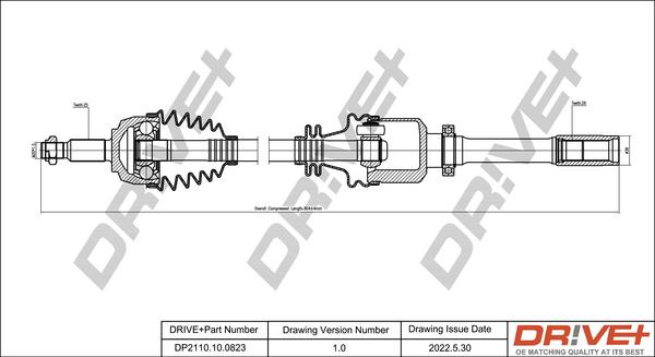 Dr!ve+ DP2110.10.0823 - Drive Shaft autospares.lv