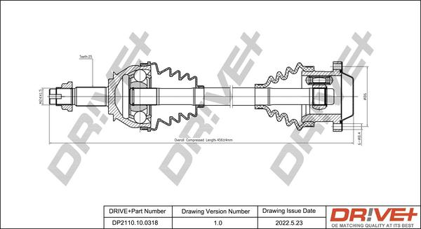 Dr!ve+ DP2110.10.0318 - Drive Shaft autospares.lv