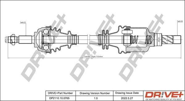 Dr!ve+ DP2110.10.0765 - Drive Shaft autospares.lv