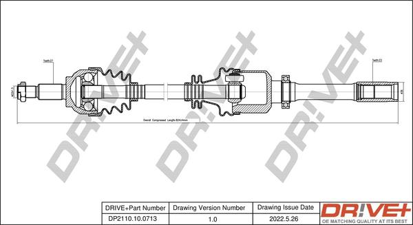 Dr!ve+ DP2110.10.0713 - Drive Shaft autospares.lv