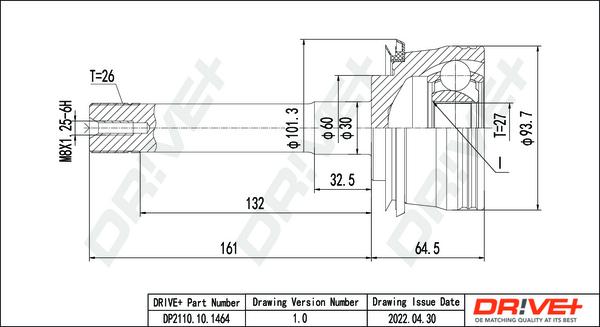 Dr!ve+ DP2110.10.1464 - Joint Kit, drive shaft autospares.lv