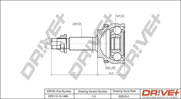 Dr!ve+ DP2110.10.1466 - Joint Kit, drive shaft autospares.lv