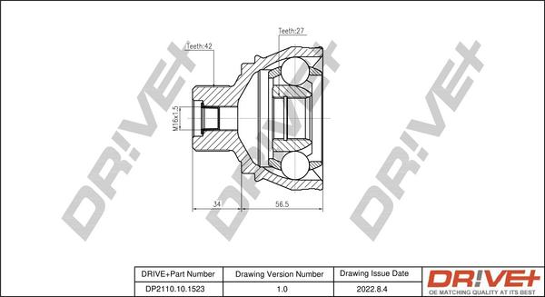 Dr!ve+ DP2110.10.1523 - Joint Kit, drive shaft autospares.lv