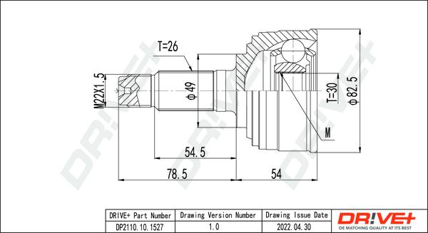 Dr!ve+ DP2110.10.1527 - Joint Kit, drive shaft autospares.lv