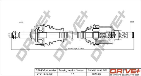 Dr!ve+ DP2110.10.1001 - Drive Shaft autospares.lv