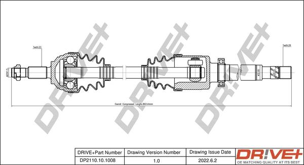 Dr!ve+ DP2110.10.1008 - Drive Shaft autospares.lv