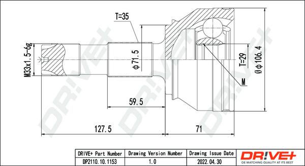 Dr!ve+ DP2110.10.1153 - Joint Kit, drive shaft autospares.lv