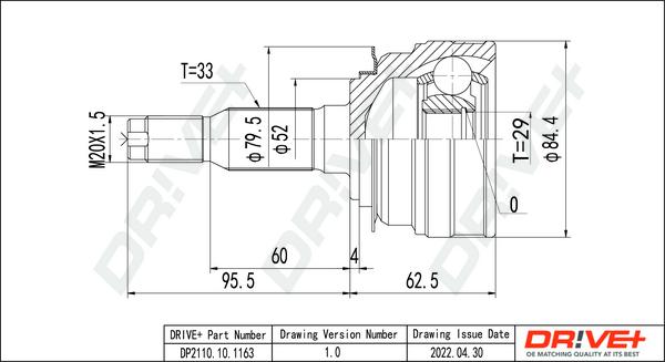 Dr!ve+ DP2110.10.1163 - Joint Kit, drive shaft autospares.lv