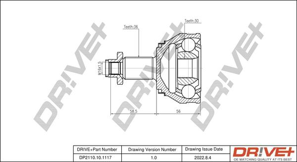 Dr!ve+ DP2110.10.1117 - Joint Kit, drive shaft autospares.lv