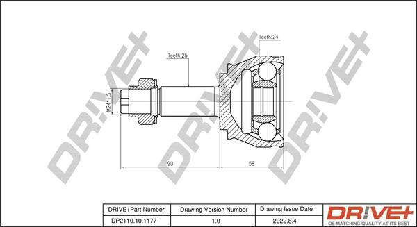 Dr!ve+ DP2110.10.1177 - Joint Kit, drive shaft autospares.lv