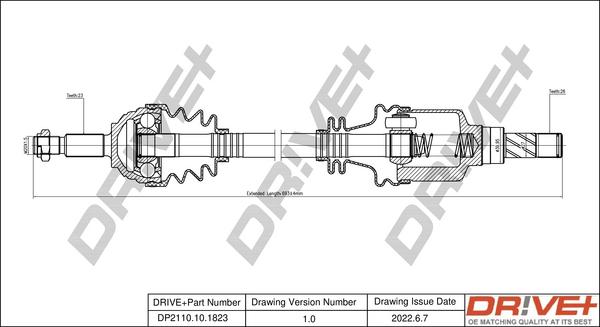 Dr!ve+ DP2110.10.1823 - Drive Shaft autospares.lv