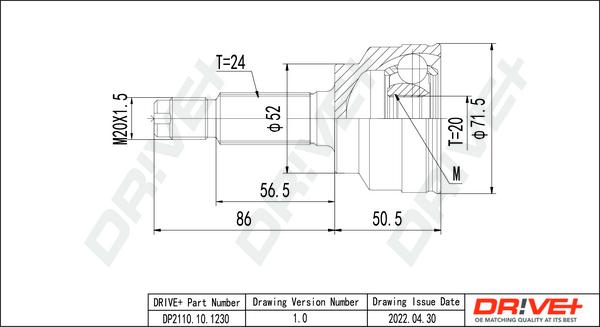 Dr!ve+ DP2110.10.1230 - Joint Kit, drive shaft autospares.lv