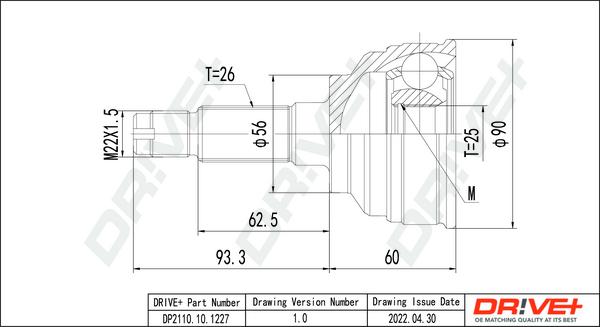 Dr!ve+ DP2110.10.1227 - Joint Kit, drive shaft autospares.lv