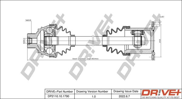 Dr!ve+ DP2110.10.1790 - Drive Shaft autospares.lv