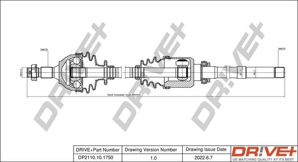 Dr!ve+ DP2110.10.1750 - Drive Shaft autospares.lv