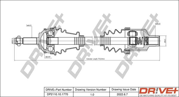 Dr!ve+ DP2110.10.1770 - Drive Shaft autospares.lv