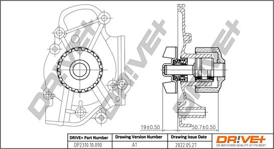 Dr!ve+ DP2310.10.090 - Water Pump autospares.lv