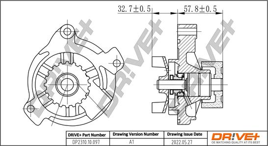 Dr!ve+ DP2310.10.097 - Water Pump autospares.lv