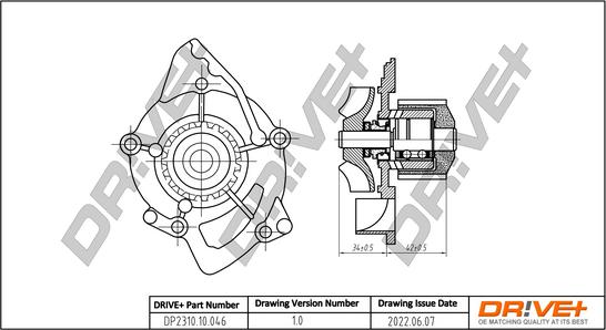 Dr!ve+ DP2310.10.046 - Water Pump autospares.lv