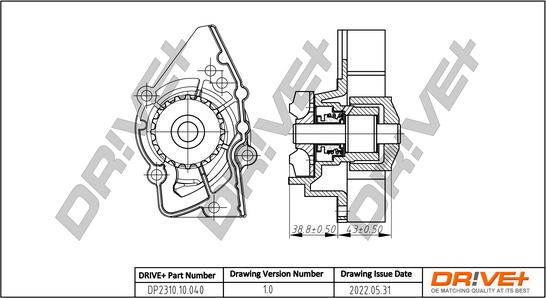 Dr!ve+ DP2310.10.040 - Water Pump autospares.lv