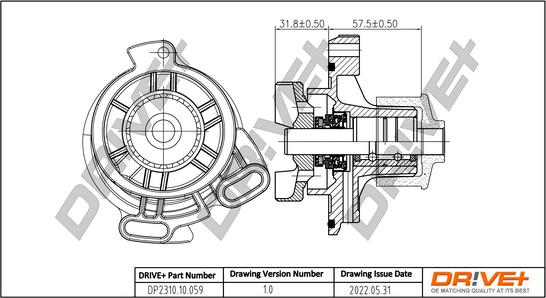 Dr!ve+ DP2310.10.059 - Water Pump autospares.lv