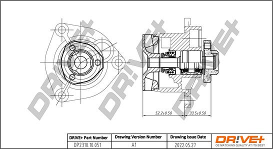 Dr!ve+ DP2310.10.051 - Water Pump autospares.lv