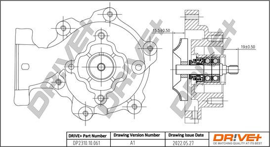 Dr!ve+ DP2310.10.061 - Water Pump autospares.lv