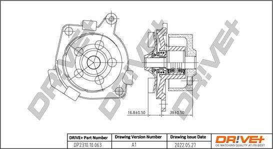 Dr!ve+ DP2310.10.063 - Water Pump autospares.lv