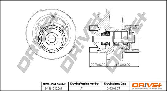 Dr!ve+ DP2310.10.067 - Water Pump autospares.lv