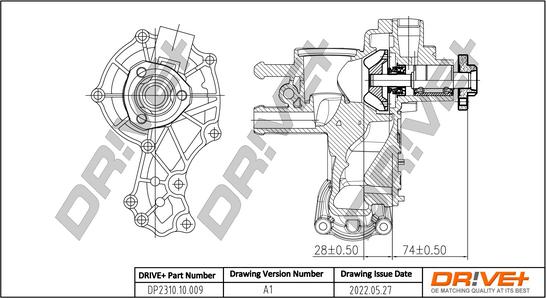 Dr!ve+ DP2310.10.009 - Water Pump autospares.lv