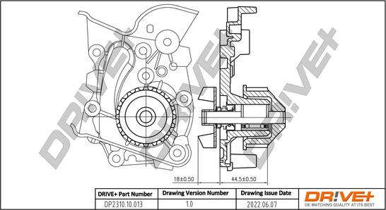 Dr!ve+ DP2310.10.013 - Water Pump autospares.lv